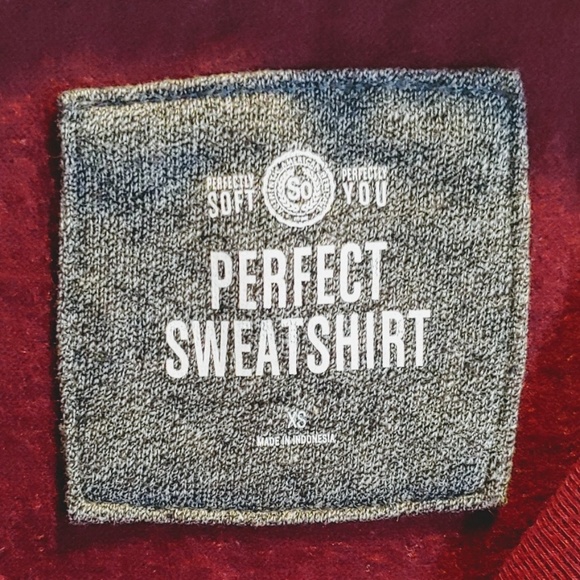 SO | Maroon Varsity "Perfect Sweatshirt" | XS - Picture 5 of 7